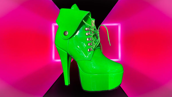 Botines plataforma Verde Neón