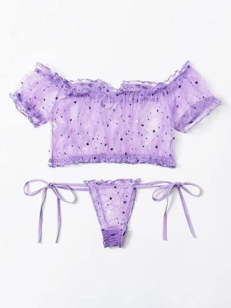 Coordinado ruffle mesh stars