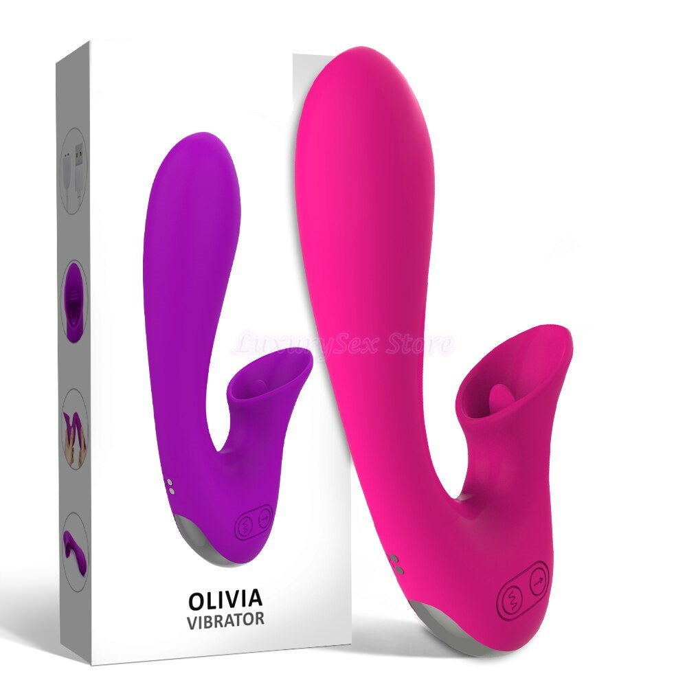 Vibrador con estimulador de clítoris