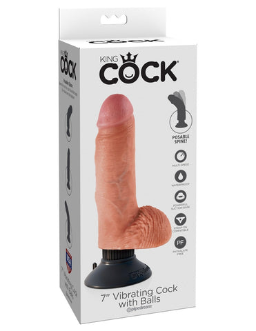 Vibrador con testículos 18cm Pipedream